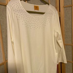 Lovely crème colored holiday top